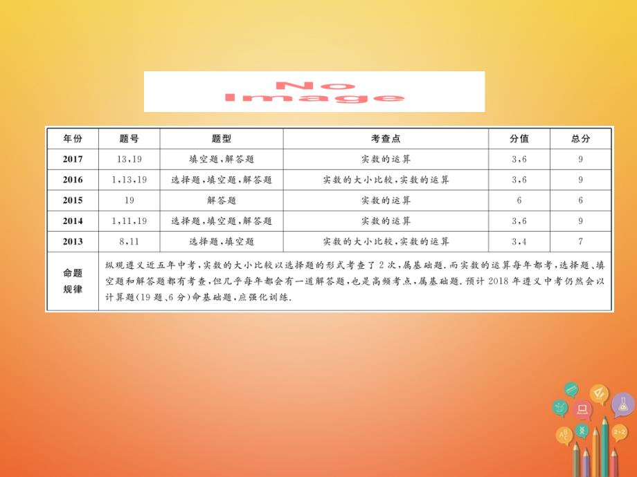 遵义专版2018年中考数学总复习第一篇教材知识梳理篇第1章数与式第2节实数的运算及大小比较精讲课件_第2页