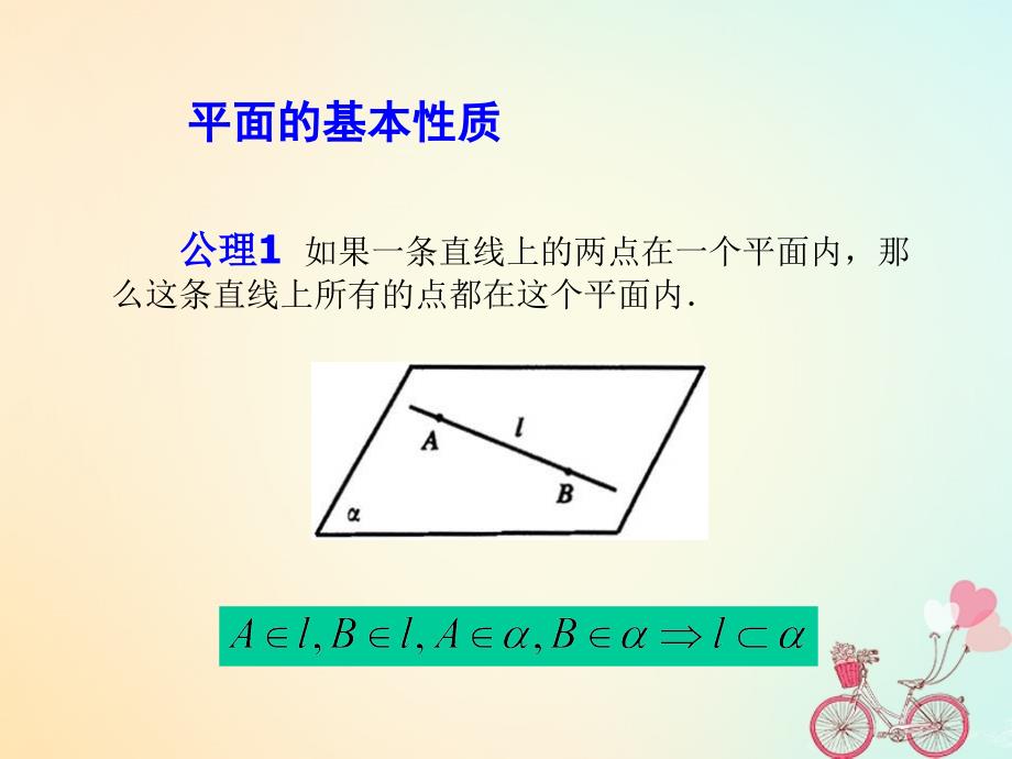 江苏省宿迁市高中数学第1章立体几何初步1_2_1平面的基本性质4课件苏教版必修2_第2页