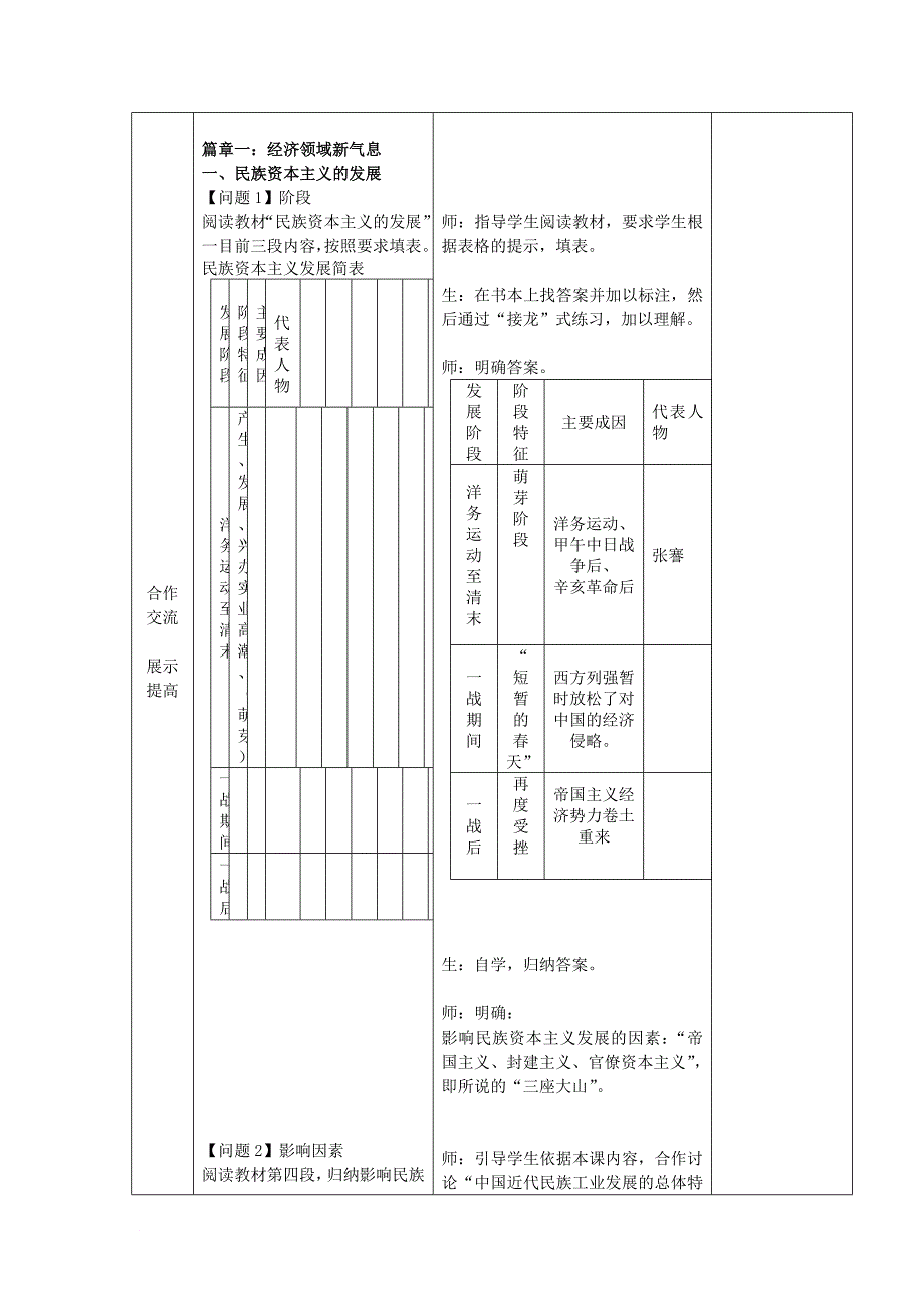 八年级历史上册 第八单元 近代经济、社会生活与教育文化事业的发展 第25课 经济和社会生活的变化教案 新人教版_第2页