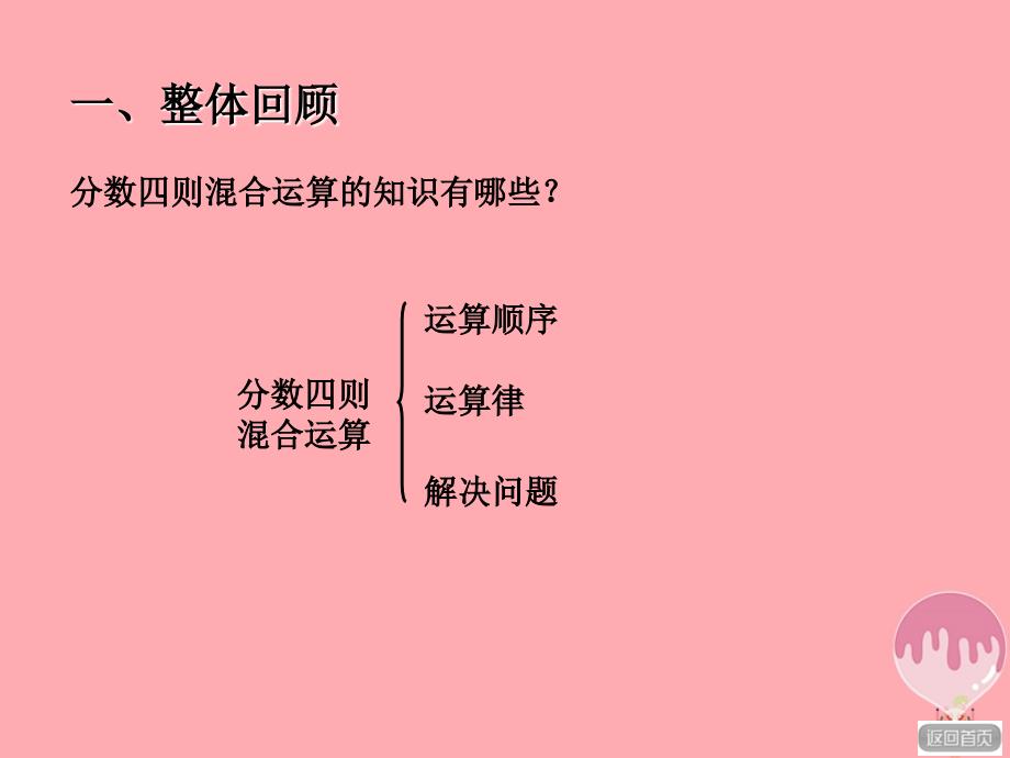 六年级数学上册 第八单元 分数四则混合运算（回顾整理）课件 青岛版_第2页