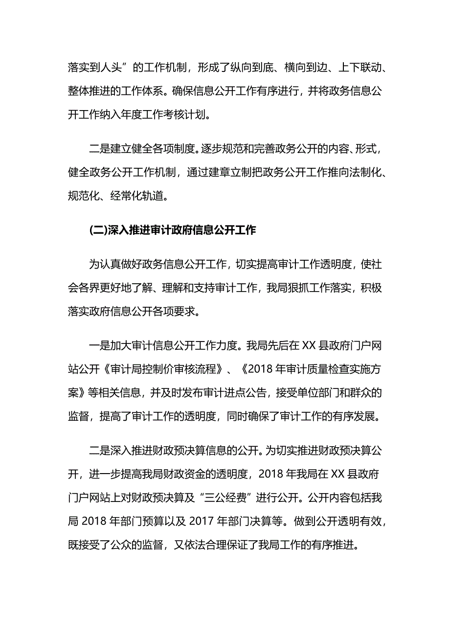 审计局2018年政务公开工作总结暨2019年工作计划_第3页