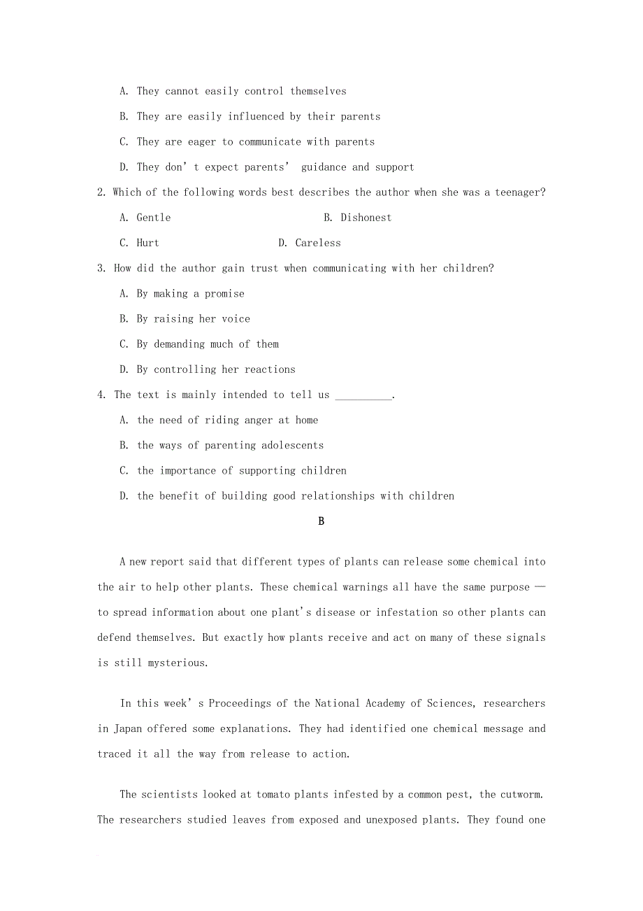 高中英语 每日一题（第02周）每周一测试题（含解析）新人教版选修6_第2页