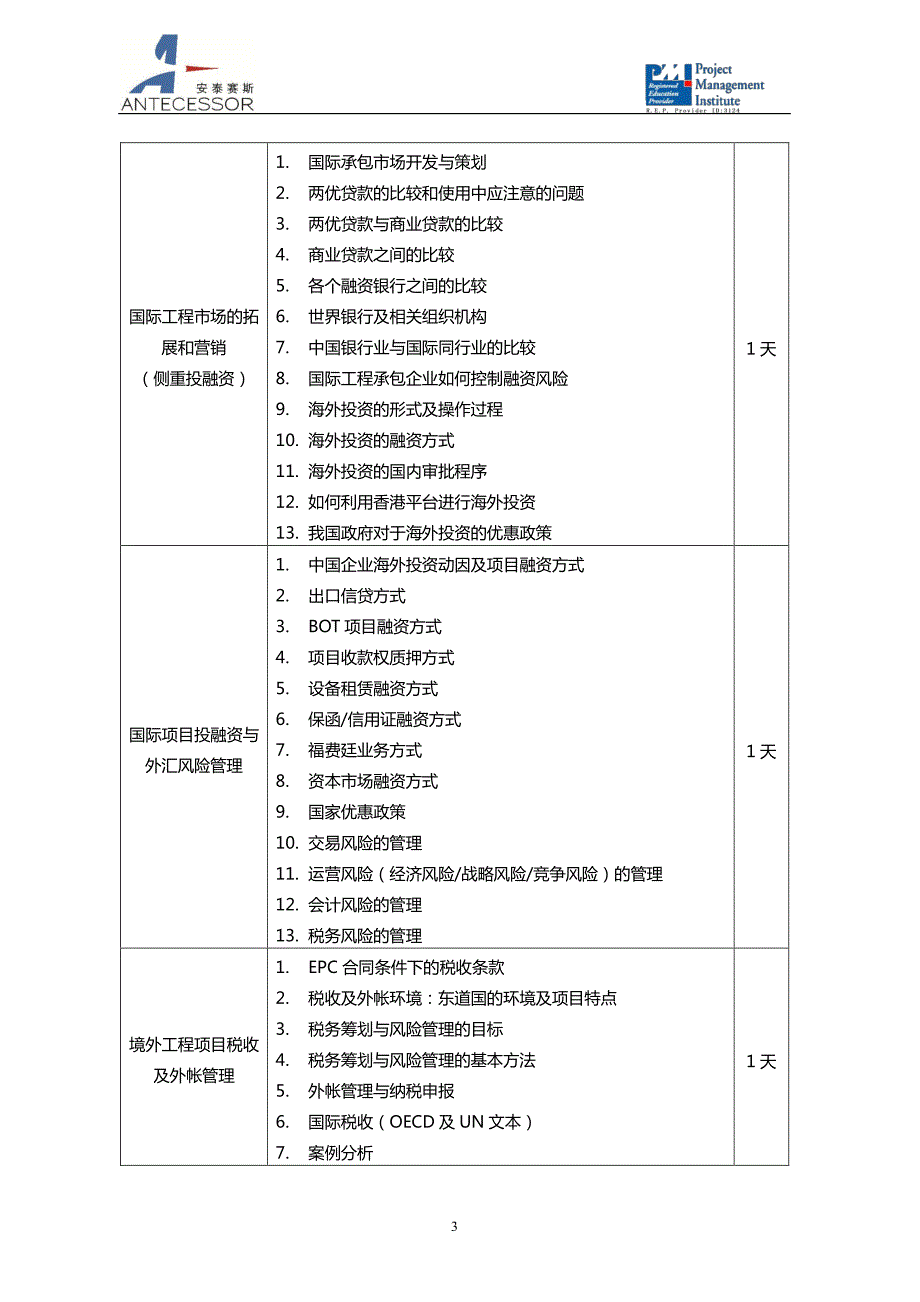 国际投融资项目管理内训课程_第3页