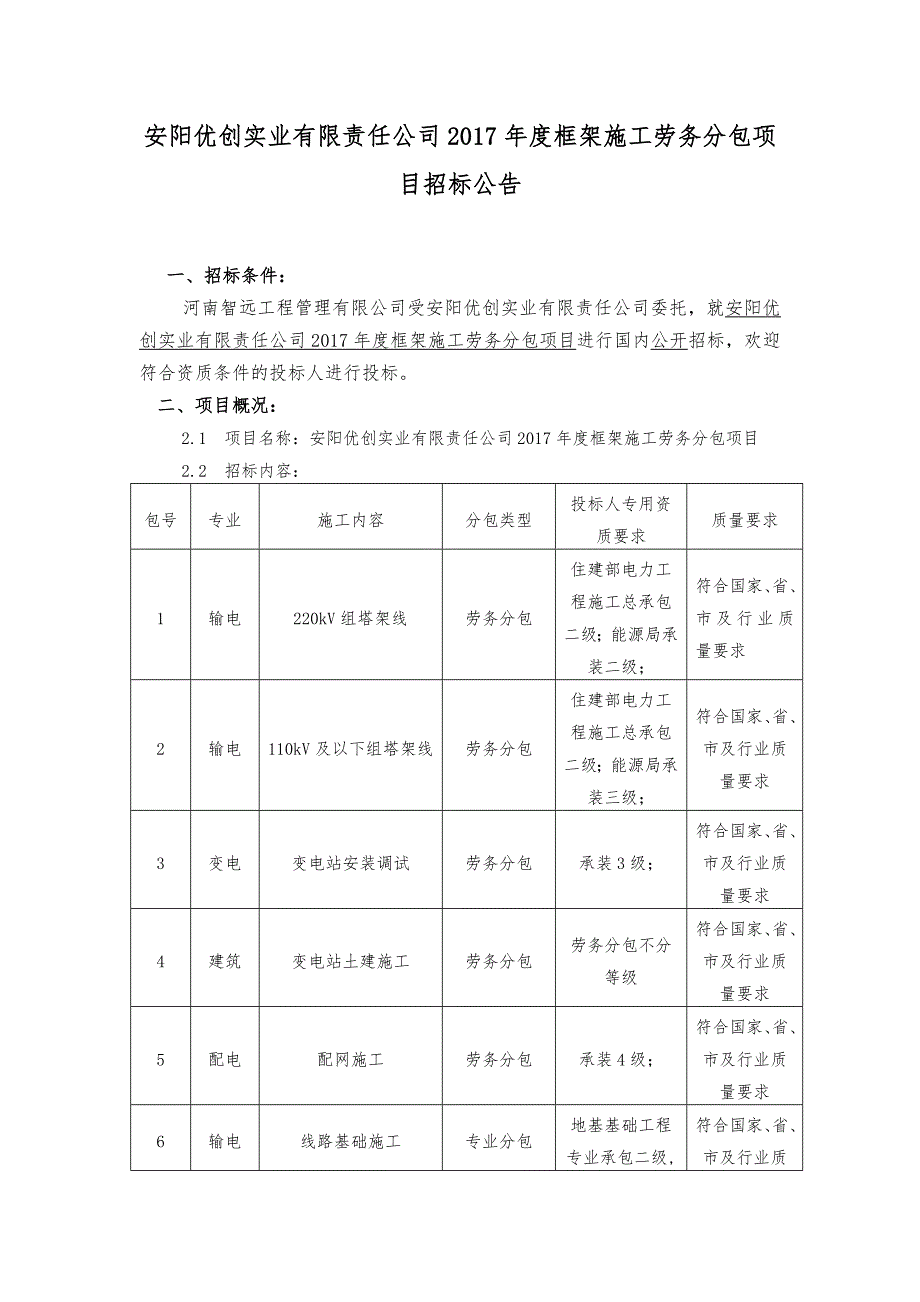 安阳优创实业有限责任公司施工劳务分包招标文件_第4页