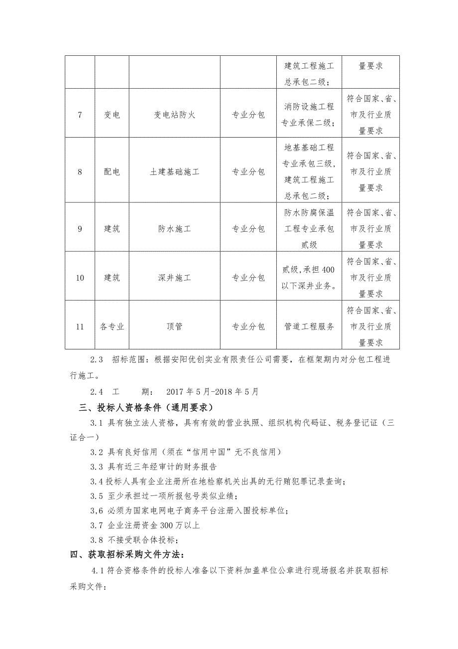 安阳优创实业有限责任公司施工劳务分包招标文件_第5页