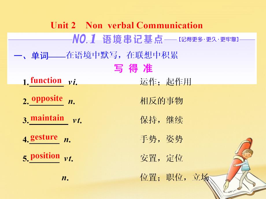 高考英语一轮复习 unit 2 non-verbal communication课件 重庆大学版选修8_第1页