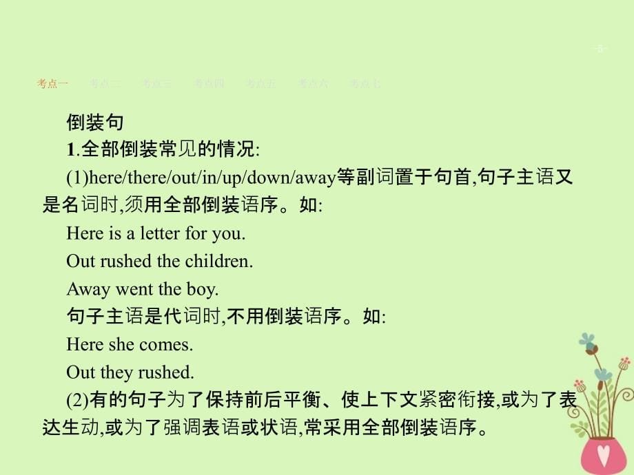 高考英语二轮复习 第一部分 单项填空 专题十 特殊句式和交际用语课件_第5页