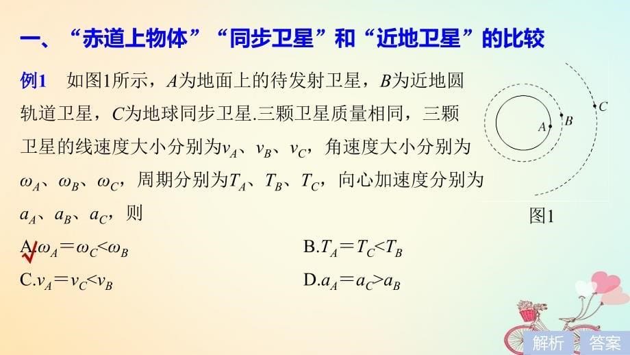 高中物理 第六章 万有引力与航天 习题课2 变轨问题 双星问题课件 新人教版必修2_第5页