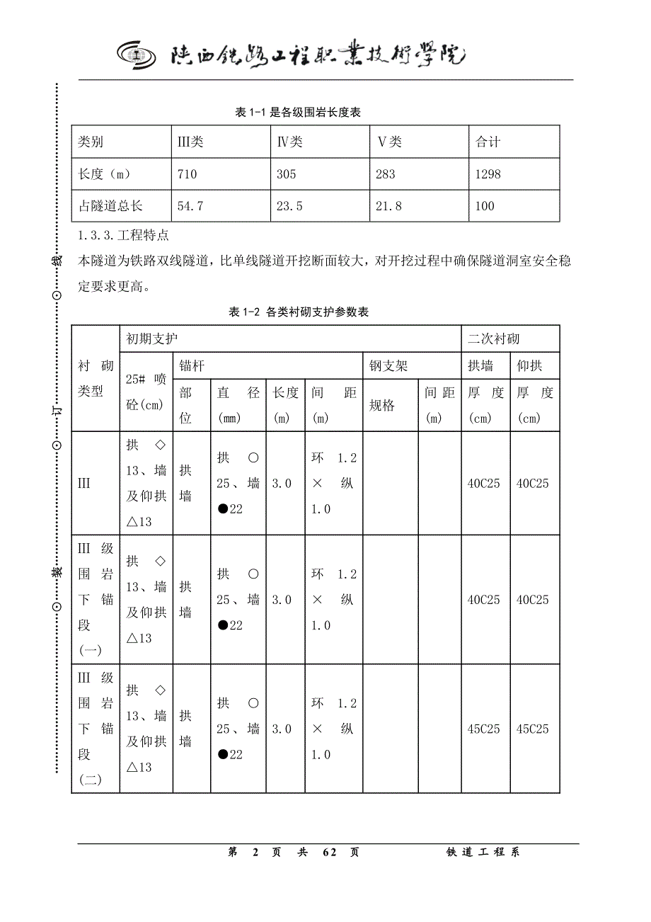 北京大尖山隧道施工设计毕业论文_第4页