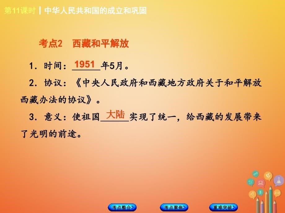 中考历史复习 第3单元 中国现代史 第11课时 中华人民共和国的成立和巩固课件 川教版_第5页