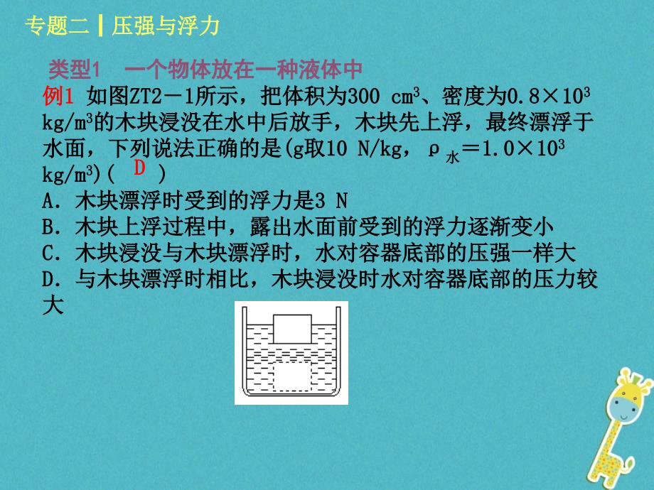 中考物理复习 第二单元 声现象 专题2 压强与浮力课件_第2页