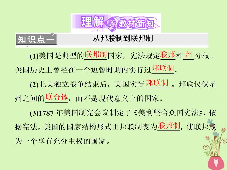 高中政治 专题三 联邦制、两党制、三权分立：以美国为例 第一框 美国的联邦制课件 新人教版选修3_第4页