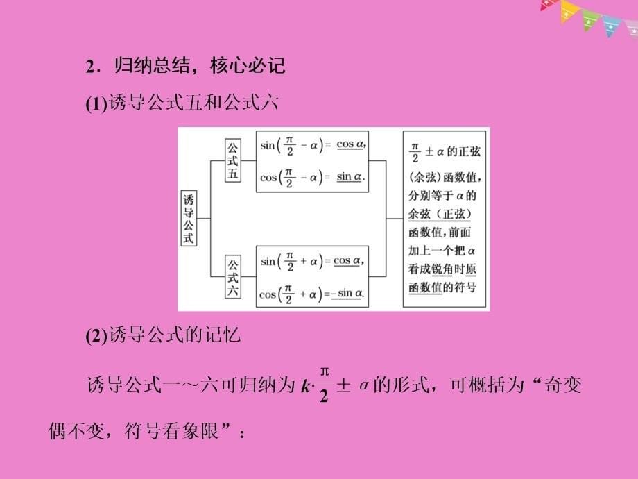 高中数学 第一章 三角函数 第3节 第2课时 诱导公式五、六课件 新人教a版必修4_第5页