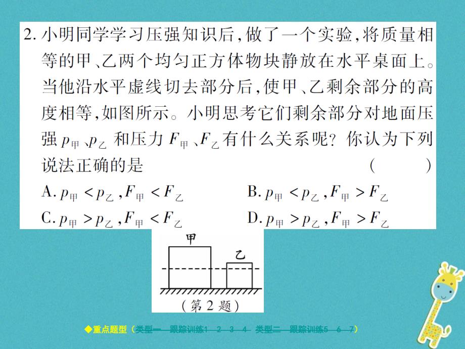 八年级物理下册 专题一 压强的计算课件 （新版）教科版_第4页