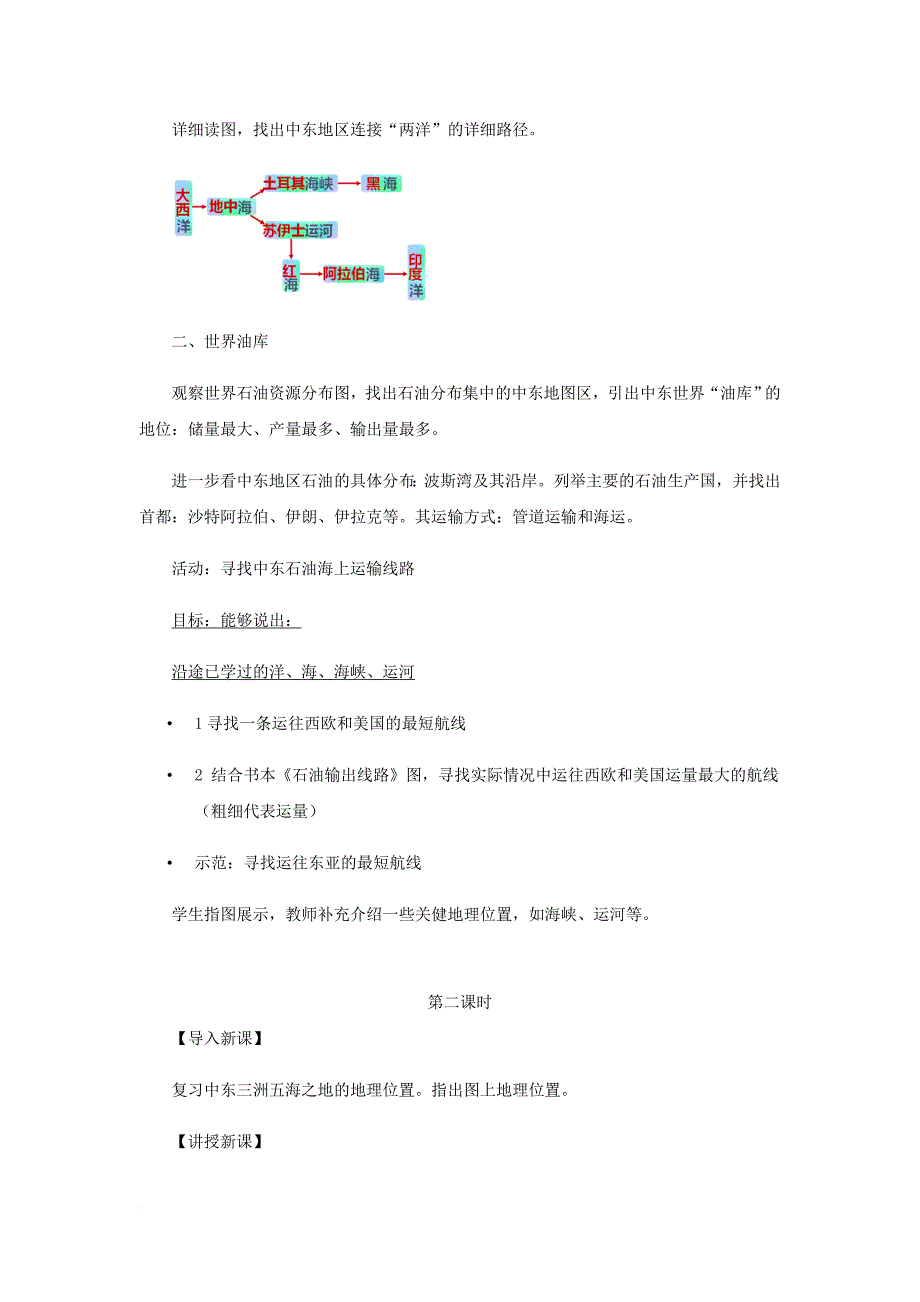 七年级地理下册 8_1《中东》教学设计 （新版）新人教版_第3页