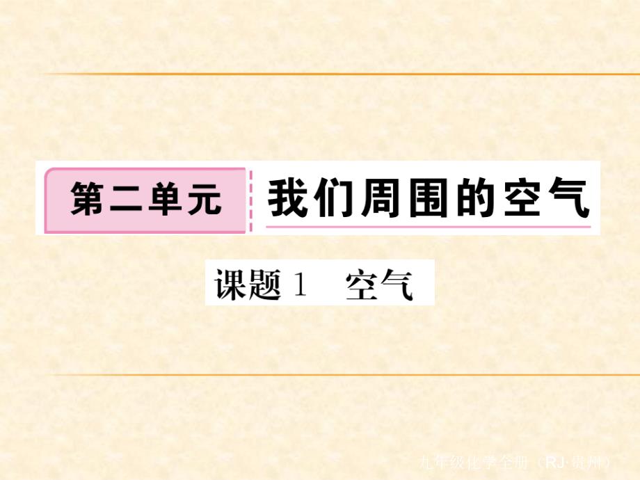 2018秋贵州人教版九年级化学上册习题讲评课件：第2单元  课题1 空气_第1页