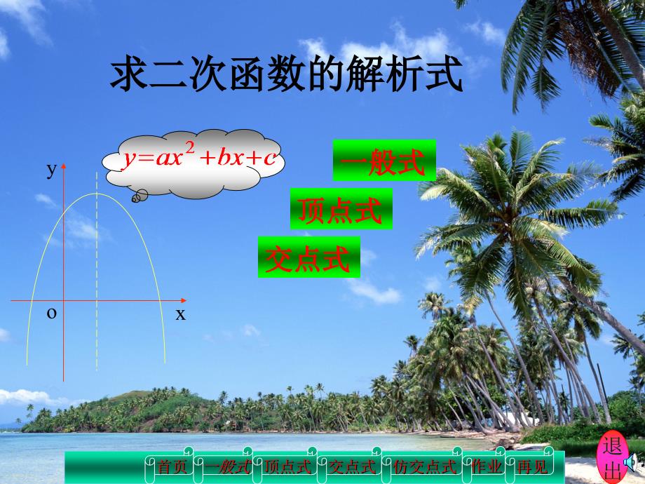 2018人教版九年级数学上册课件：22.1求二次函数的解析式2_第1页