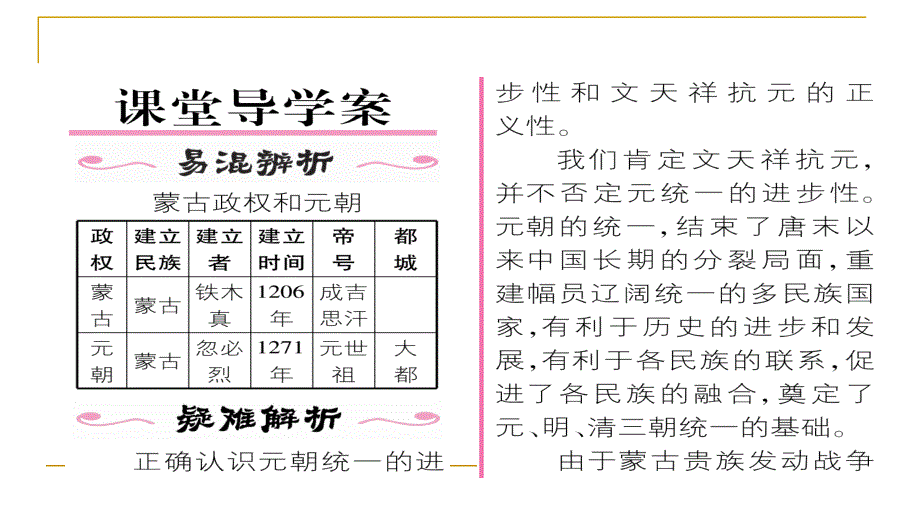 2018春人教部编版七年级历史下册同步作业课件：第10课  蒙古族的兴起与元朝的建立_第2页