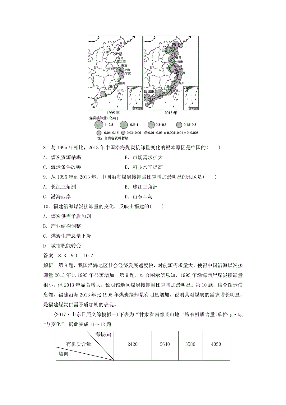 高考地理二轮专题复习 选择题专练 类型三 地理定量分析计算型 新人教版_第3页