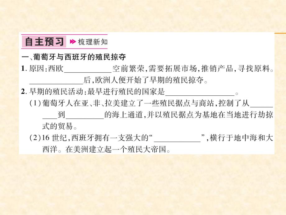 2018年秋人教部编版九年级历史上册作业课件：第16课  早期殖民掠夺_第2页