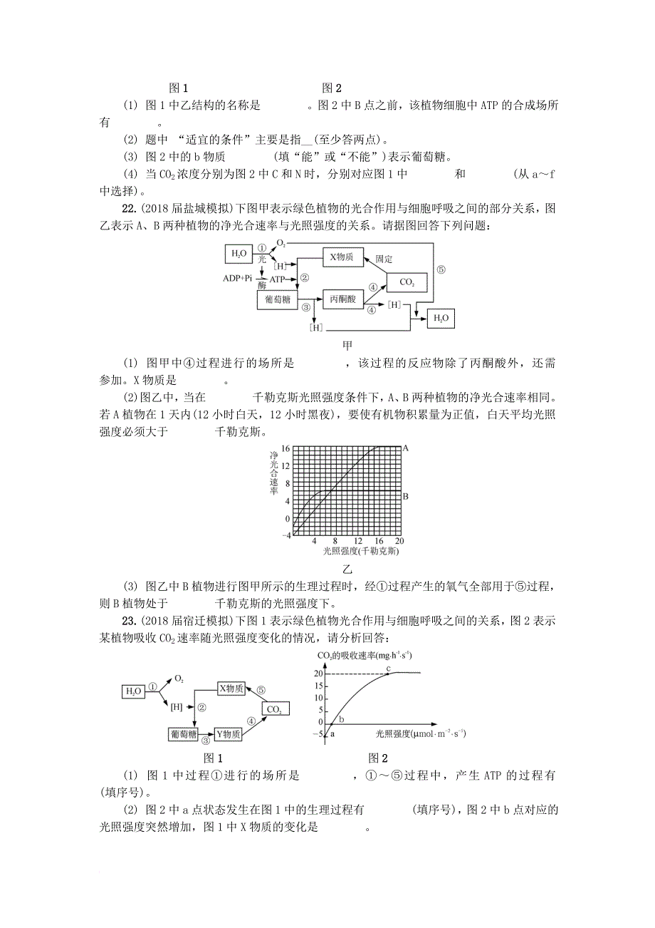 江苏省2018版高中生物第六讲细胞代谢二练习苏教版必修1_第4页