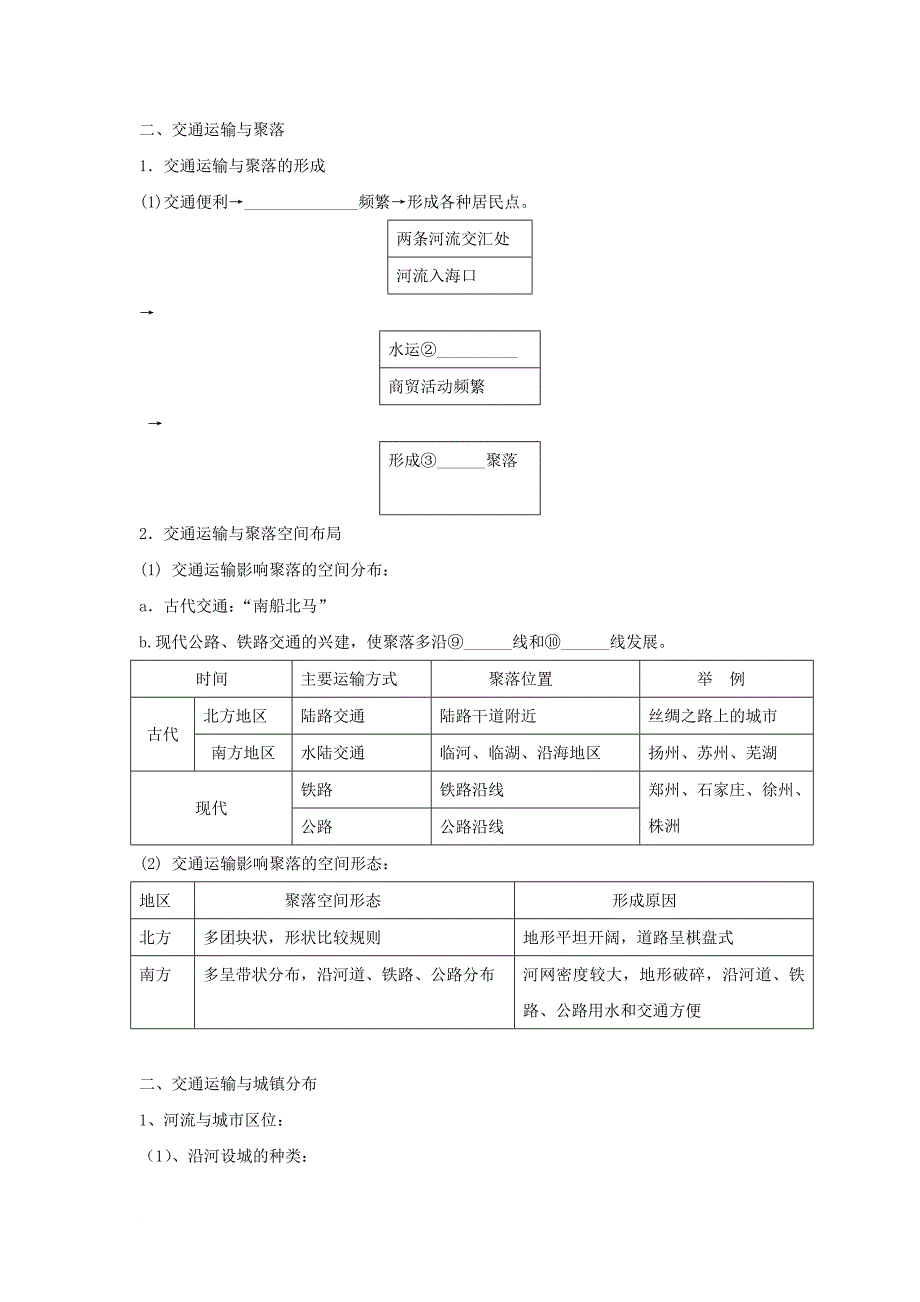 河北省邢台市高中地理第三章农业地域的形成与发展第四节交通运输布局及其对区域发展的影响第1课时导学案无答案新人教版必修2_第4页