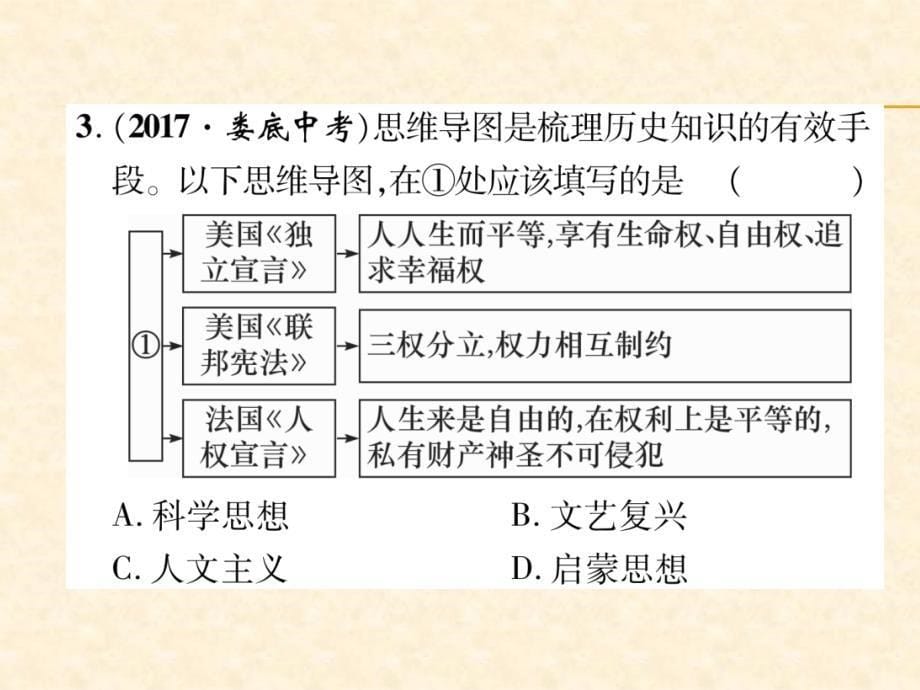 2018秋（人教版）九年级历史上册作业课件：专题4   思想解放运动_第5页