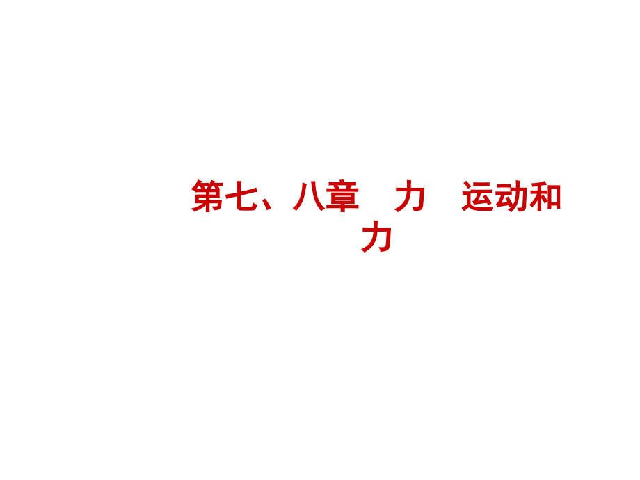 2018年德州中考物理总复习课件：第七、八章_第1页