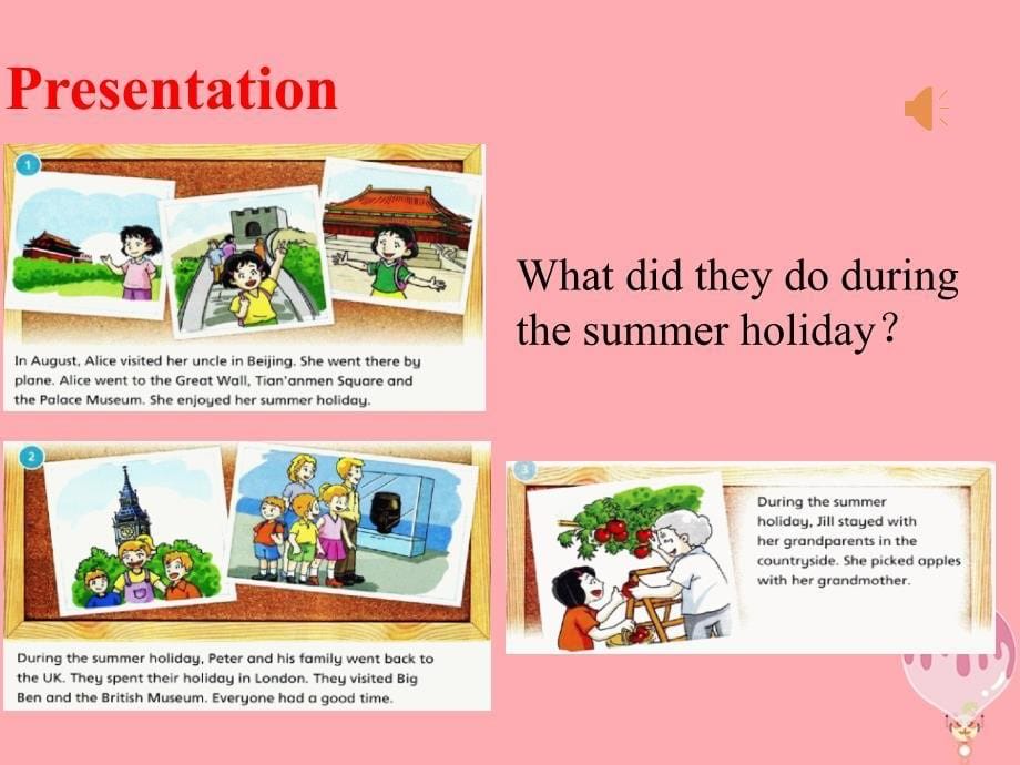 六年级英语上册 unit 2 my summer holiday（第2课时）课件 牛津上海版_第5页