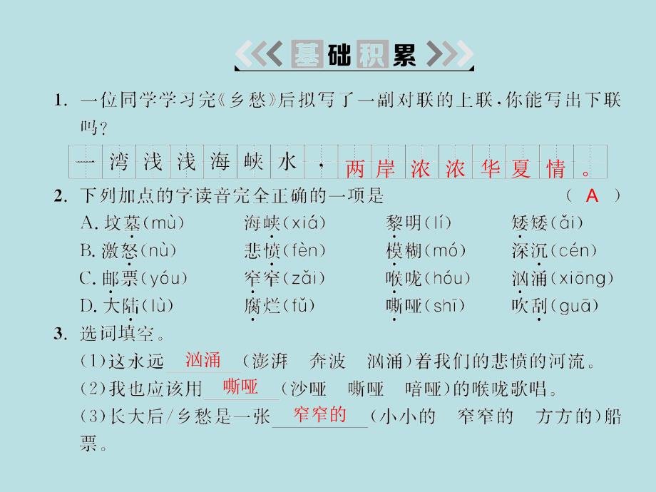 2018年春九年级语文（人教版）下册课件：1.诗两首_第2页