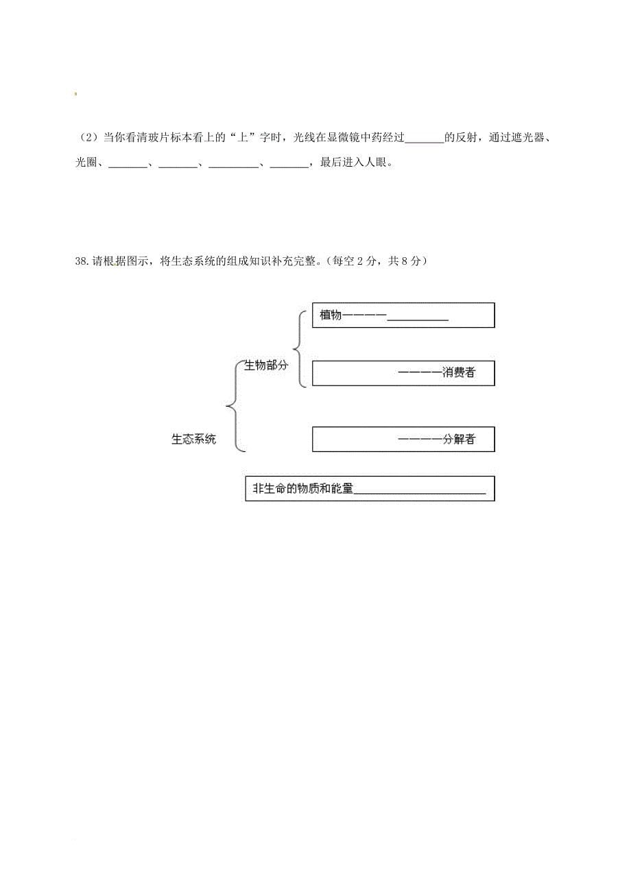 七年级生物10月月考试题 新人教版1_第5页