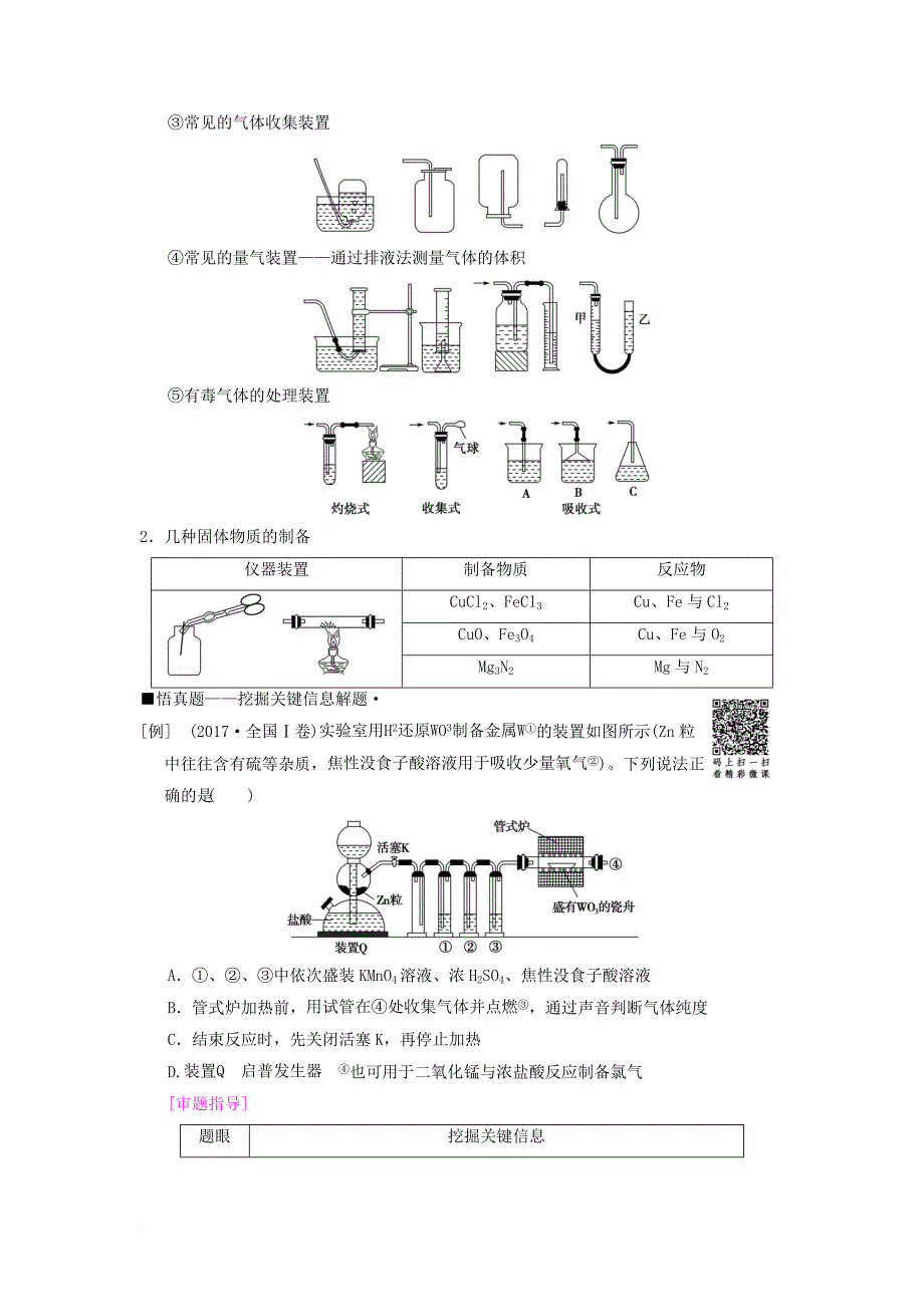 高考化学二轮复习 专题4 化学实验 第15讲 物质的制备学案_第2页