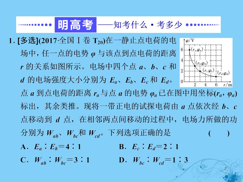 高考物理二轮复习 高考研究（十一）聚焦选择题考法—电场性质、磁场性质课件1_第2页