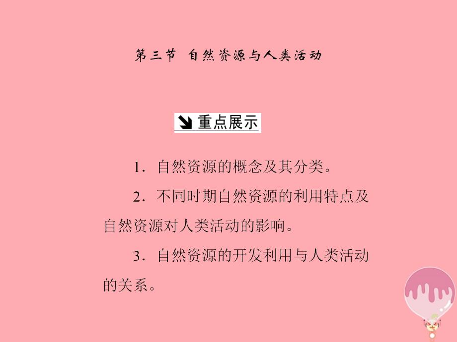 高中地理 第四章 自然环境对人类活动的影响 第三节 自然资源与人类活动课件 湘教版必修1_第1页