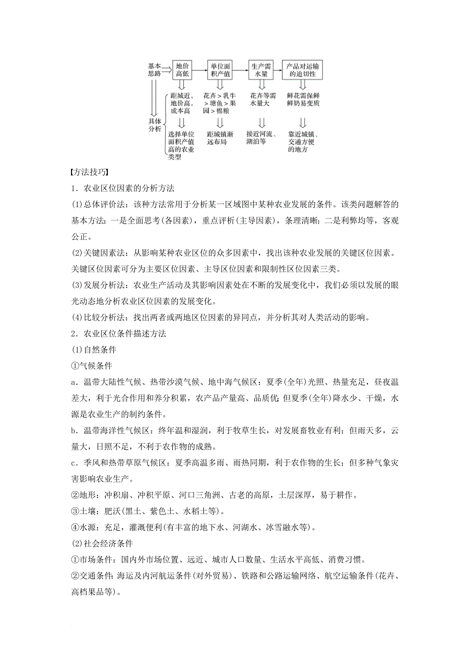 高考地理二轮专题复习 专题九 农业区位与区域农业的可持续发展讲义 新人教版_第3页