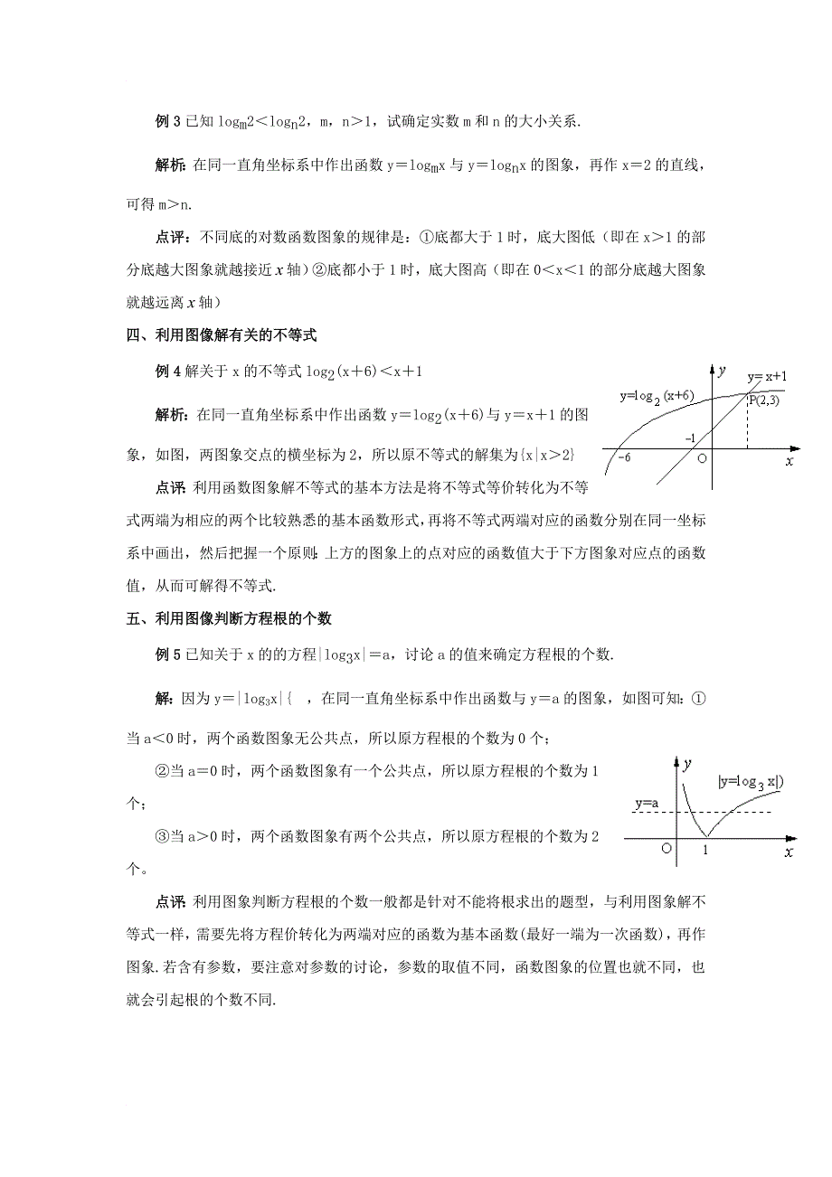 高中数学 第三章 指数函数和对数函数 3_5 对数函数图象的应用素材 北师大版必修11_第2页