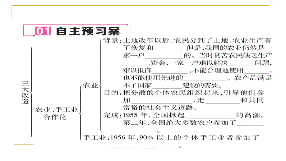 2018春人教版八年级历史下册同步作业课件：第5课 三大改造_第4页