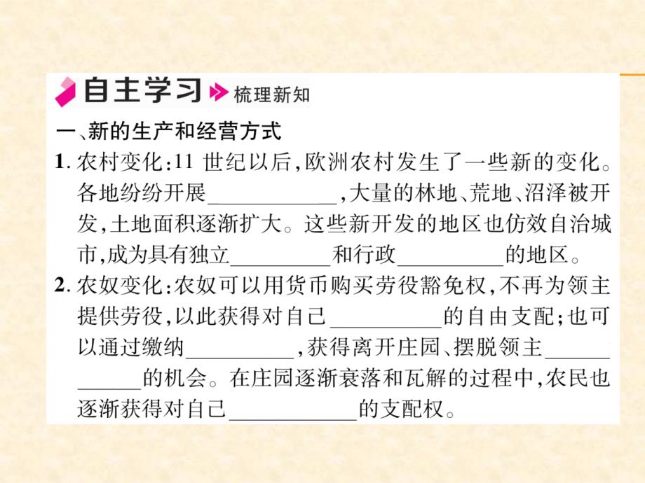 2018秋（人教版）九年级历史上册作业课件：第13课   西欧经济和社会的发展_第2页