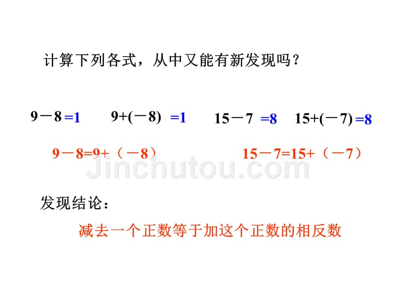 2017年秋（人教版）七年级数学上册课件：1.3.2 有理数的减法（1）_第4页