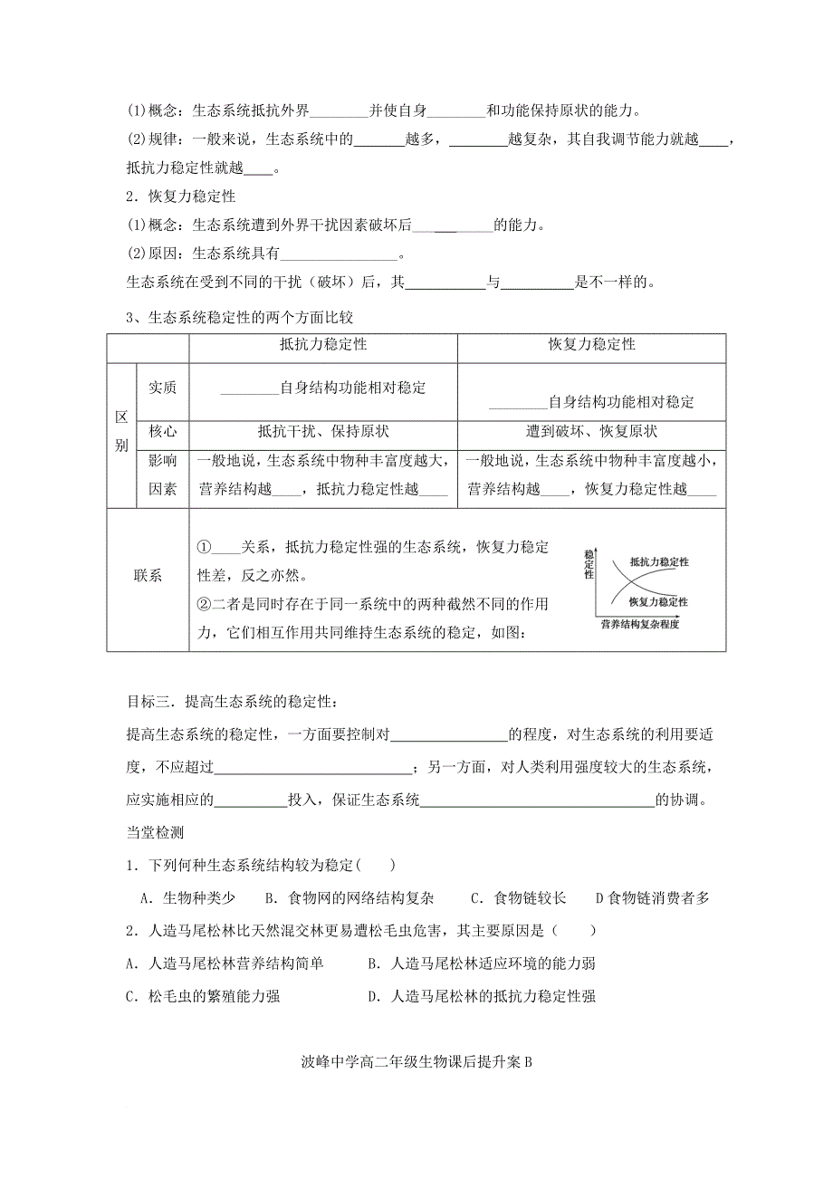 河北省保定市涞水县高中生物第五章生态系统及其稳定性5_5生态系统的稳定性导学案新人教版必修3_第2页