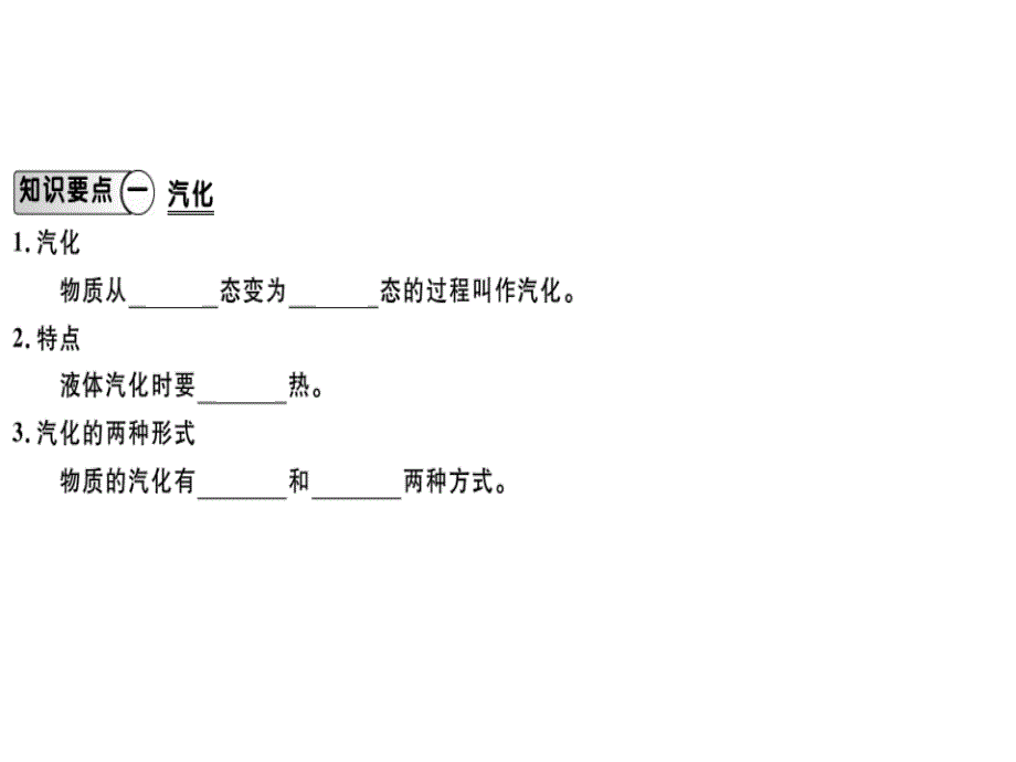 2018年秋人教版（贵州专用）八年级物理上册课件：3.第3节  第1课时  汽化x_第1页