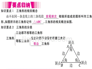 2018年秋人教版（江西）八年级数学上册习题课件：11.1.1  三角形的边x