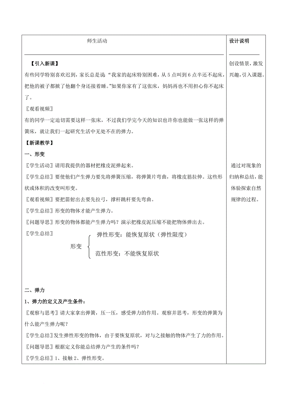 高中物理 第三章 相互作用 3_2 弹力教案3 新人教版必修11_第2页