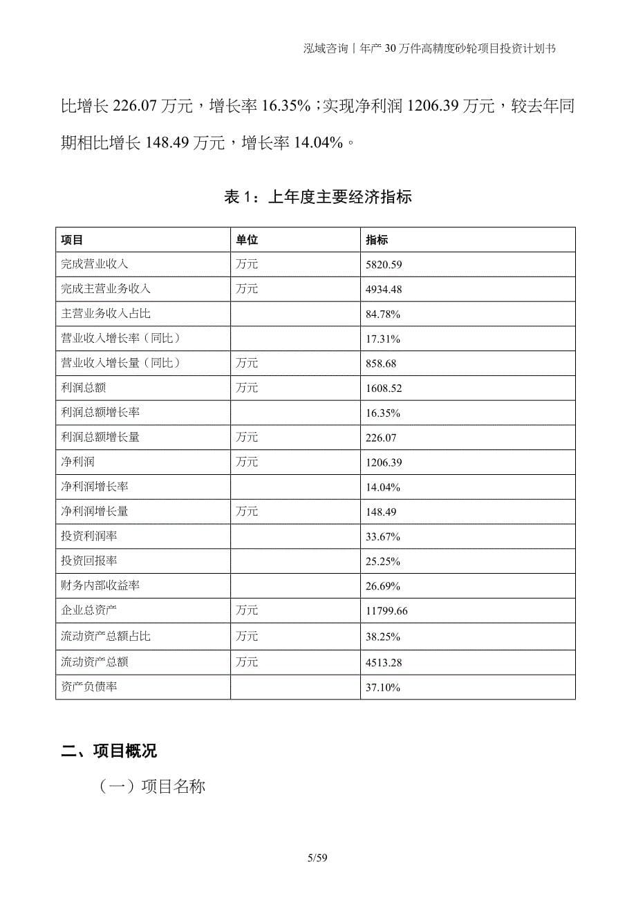 年产30万件高精度砂轮项目投资计划书_第5页