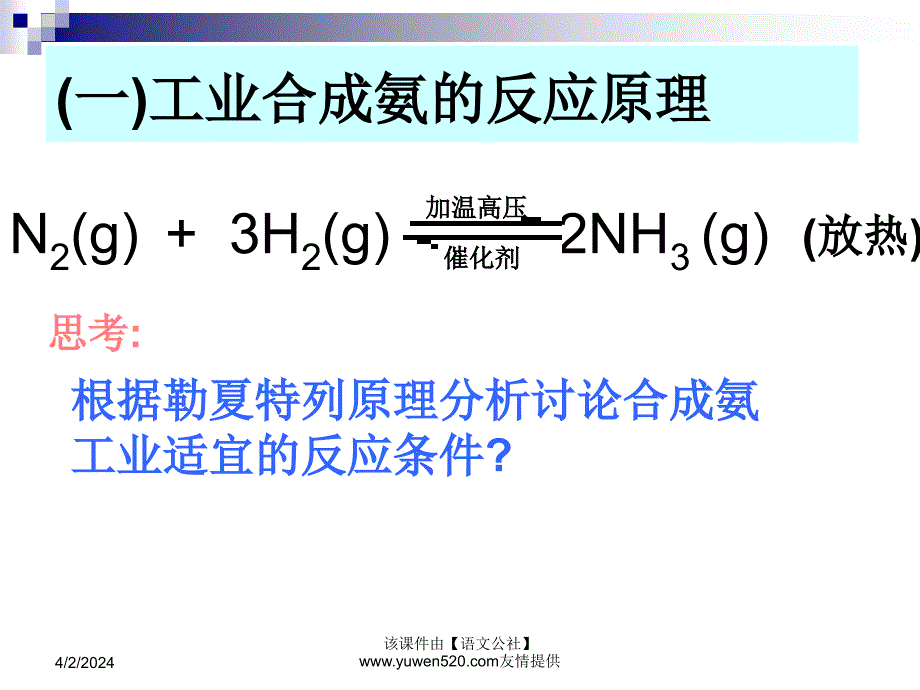 高中化学：人工固氮技术—合成氨_第4页