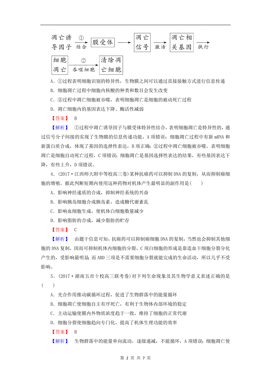 (六)细胞的分化、衰老、凋亡和癌变_第2页