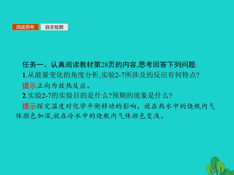 2017_2018年高中化学第二章化学反应速率和化学平衡2_3_3温度催化剂对化学平衡移动的影响课件新人教版选修4_第3页