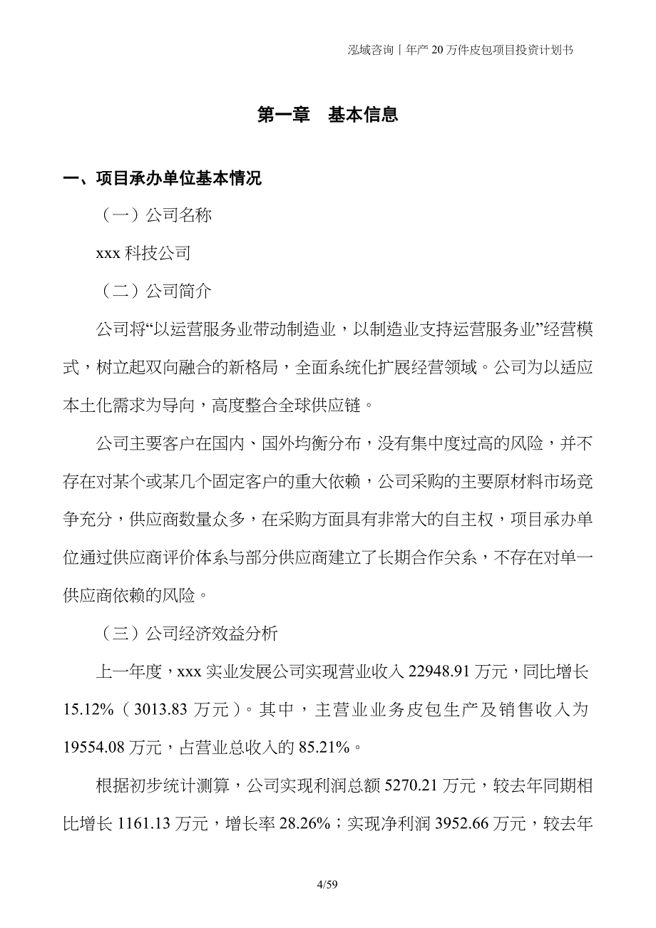 年产20万件皮包项目投资计划书_第4页