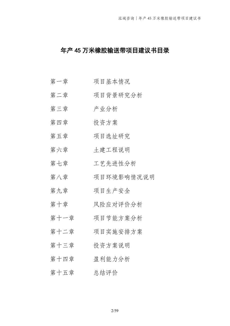 年产45万米橡胶输送带项目建议书_第2页