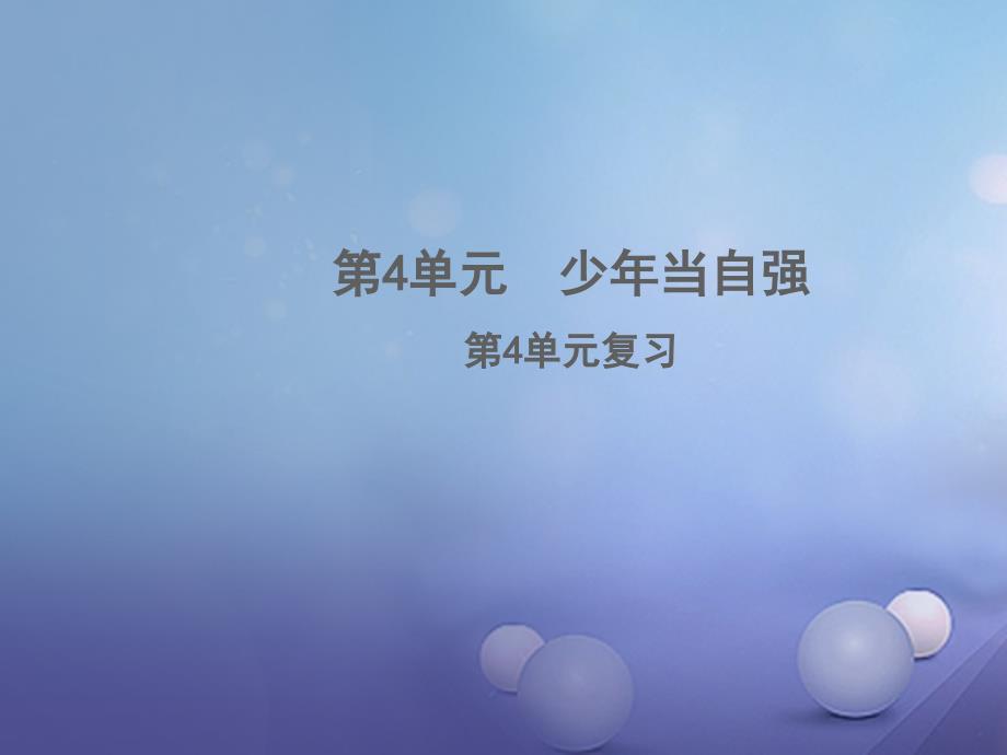 七年级道德与法治上册 第四单元 少年当自强复习课件 北师大版_第1页